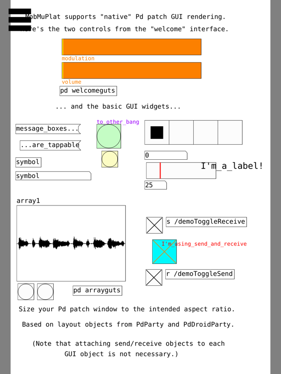MobMuPlat iPad screenshot 3 - Music app