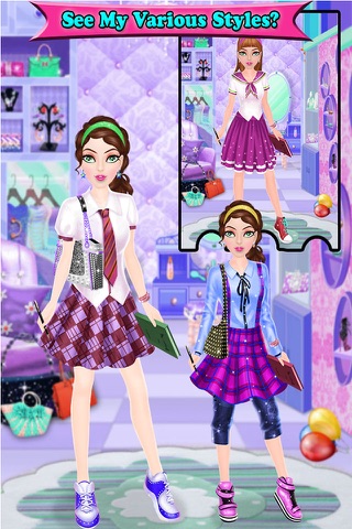 School Girl Makeup : Dressup Spa & Makeover screenshot 2