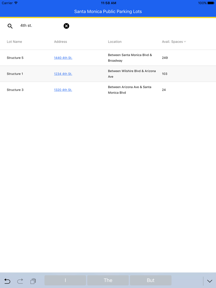 Santa Monica Parking Public Garage and Lot Status