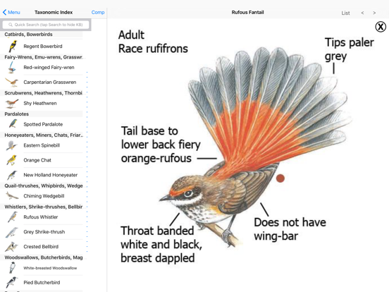 Screenshot #5 pour The Michael Morcombe and David Stewart eGuide to the Birds of Australia LITE