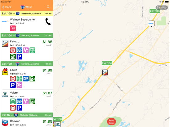 Screenshot #5 pour iExit Trucks: The Trucker's Highway Exit Guide