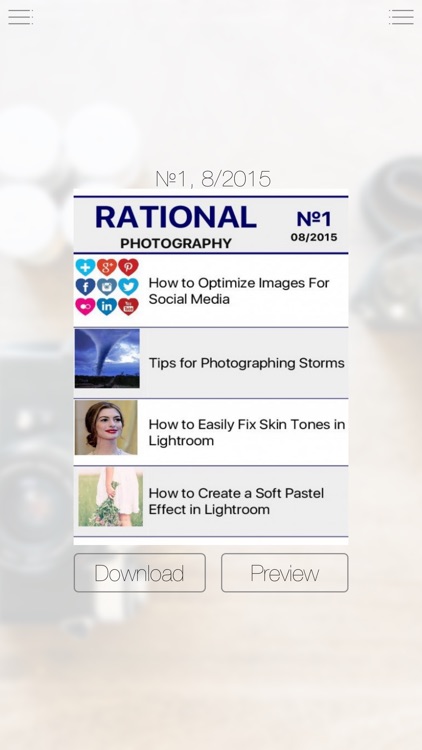 Rational Photography - the magazine about photography, lenses, cameras and post-processing in Lightroom/Photoshop