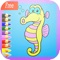 learning paint and drawing coloring book for kid