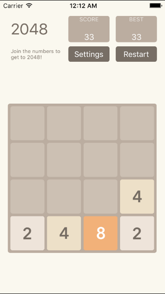 #1. 2048 TWO-zero-FOUR-eight (iOS) 由: Ayman A.Basset