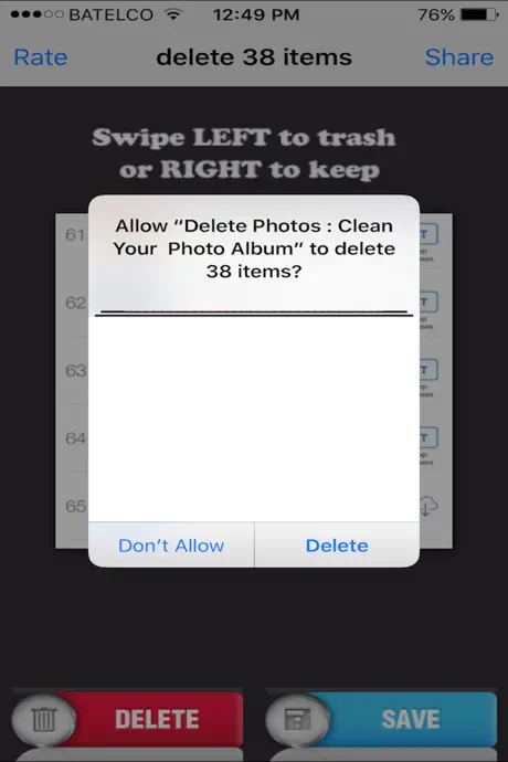 Delete Photos : Clean Your  Photo Album