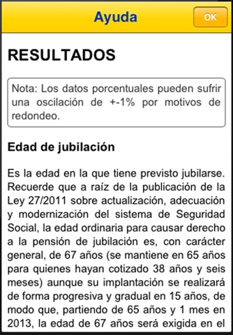 Calculadora de Jubilación screenshot 3