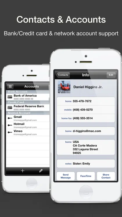 Screenshot 3 di 5 di Secrets Folder Pro (Lock your photos, videos, contacts, accounts, notes and browser)