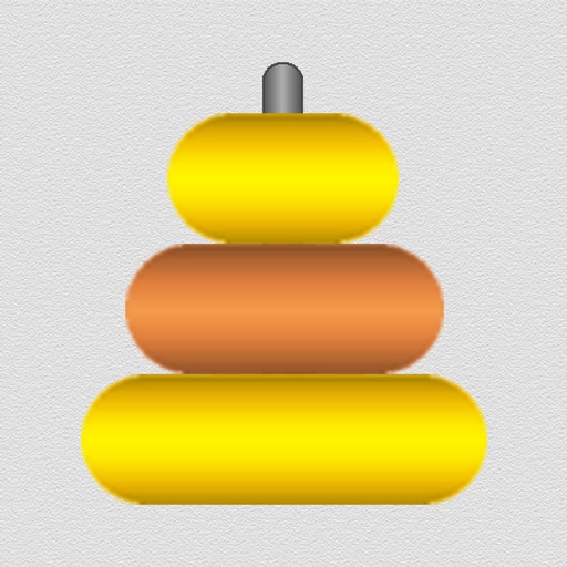 The Tower of Hanoi. Ancient math puzzle Icon