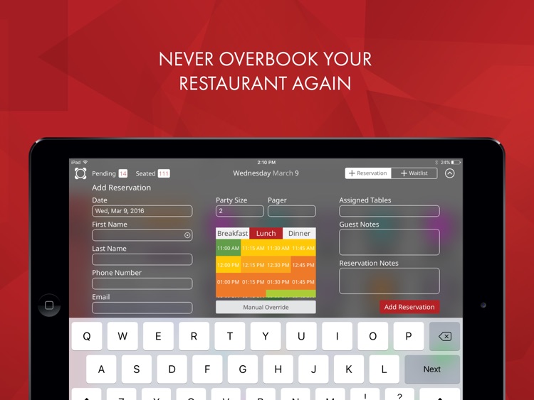 Rezku Tablet - Reservations For Restaurants