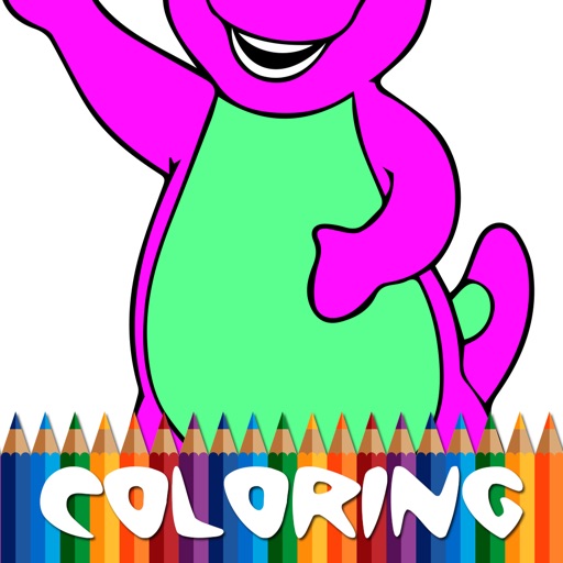 Finger Coloring For Kids Inside Office For Purple Dinosaur Edition iOS App