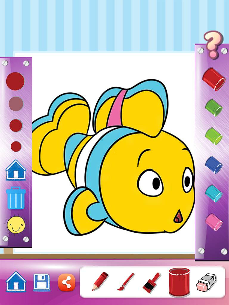 Ocean Drawing Coloring Book - Cute Caricature Art Ideas pages for kids screenshot 8