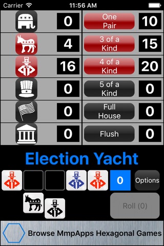 Election Yacht - With dice to celebrate democracy in the United States of America screenshot 2