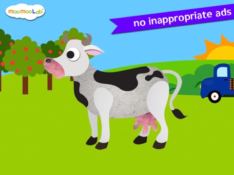 Farm Animals - Barnyard Animal Puzzles, Animal Sounds, and Activities for Toddler and Preschool Kids by Moo Moo Lab iPad screenshot 1 - Book app