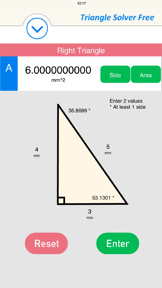 Triangle Solver Free - Geometry Calculator screenshot