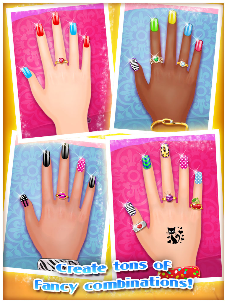 Princess Nail Salon - Makeup, Dressup and Makeover Girls Games