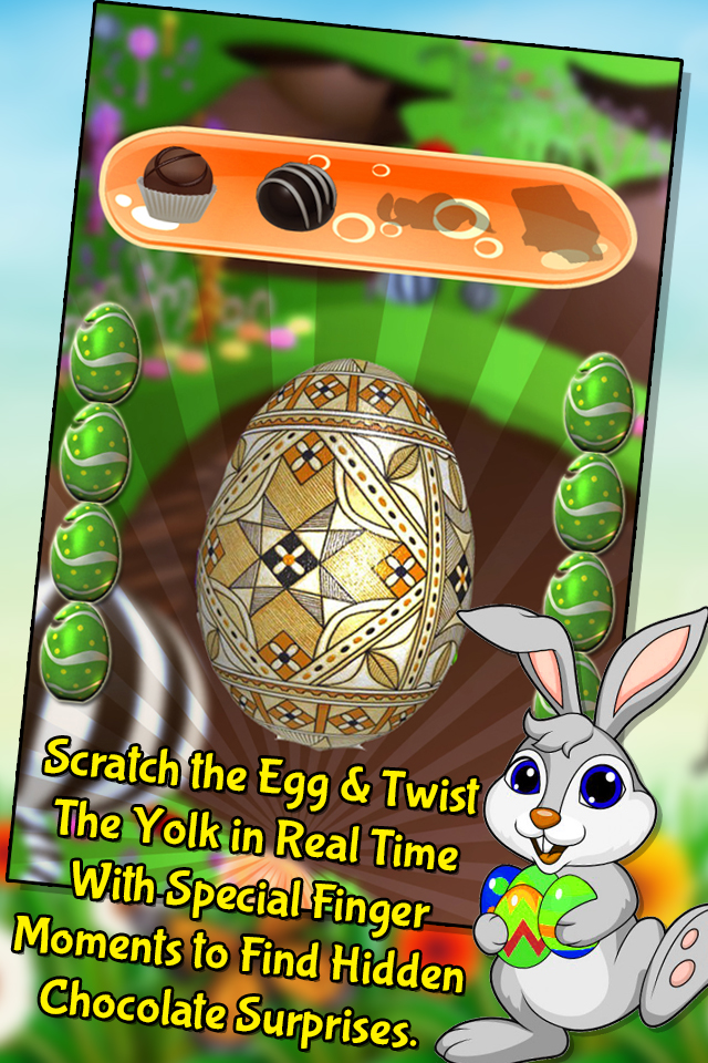 Surprise Eggs Easters Greetings - Peel scratch and squeeze the yolk to collect hidden gifts in Bunnys Easter basket