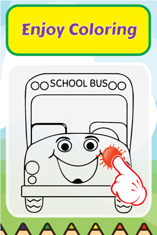 Coloring My ABC School Bus - Alphabet screenshot 3