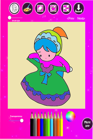 Princess Coloring Drawing Book screenshot 4