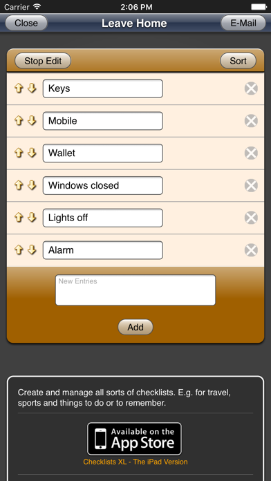 Screenshot #3 pour Checklists App