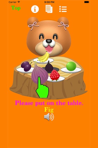 パクパク英語4 クマさんと一緒に食卓準備（Fruit編） screenshot 3