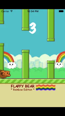 Game screenshot Flappy Bear - Rainbow Edition apk