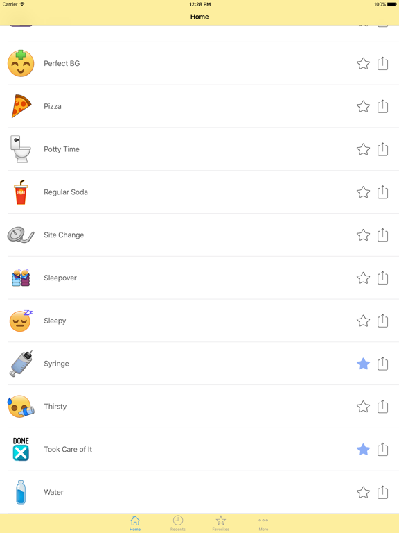 Diabetes Emoticons iPad screenshot 4 - Social Networking app