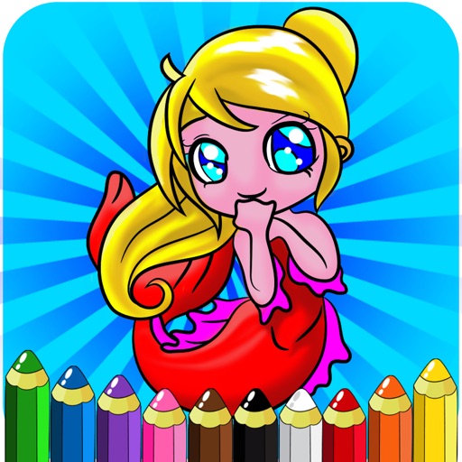 Drawing Painting Little Mermaid - Coloring Books Princess Games For Toddler Kids and Preschool Explorers icon