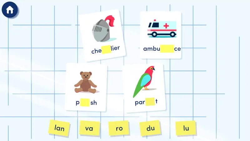 Montessori French Syllables - learn to read French words in a fun lab setting screenshot 5 of 5