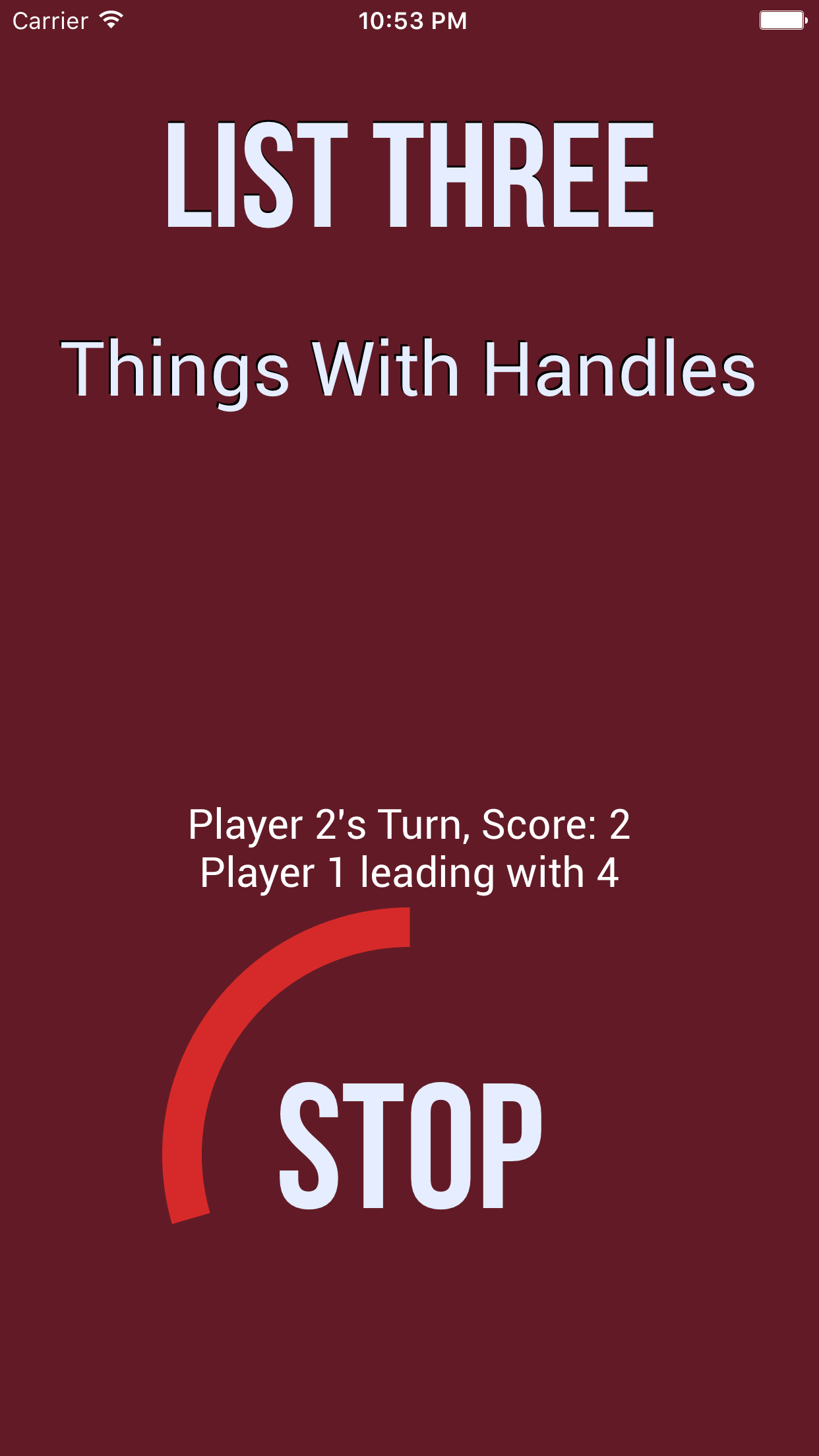 List Three - The Five Second Naming Game