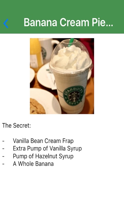 Secret Menu For Starbucks Drinks & Beverages