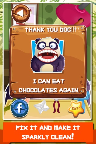 Big Nick's Panda Dentist Story 3.0 – Office Rush Games for Kids Free screenshot 3