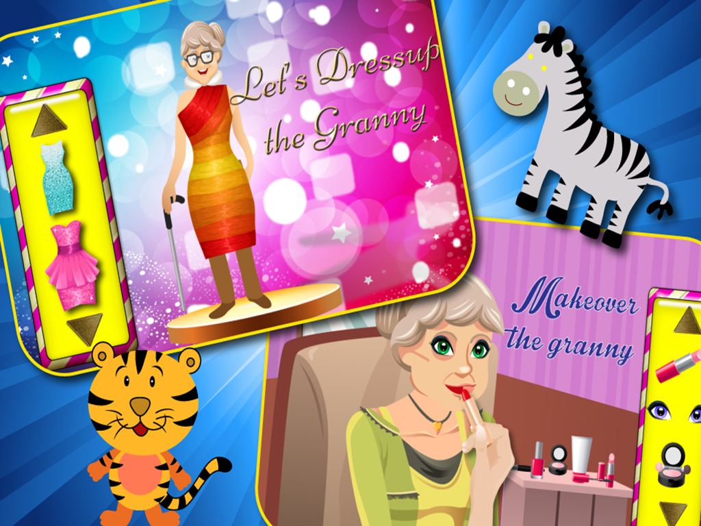 Grandma's Party Makeover Salon - Make the Granny look young & cute for Grandpa