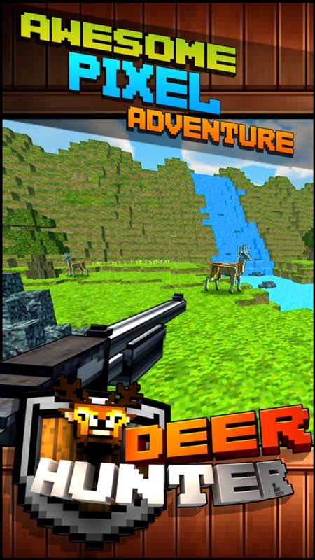 Wild Deer Hunt-ing Survival Pixel World 2016 - Mini Hunter screenshot 1