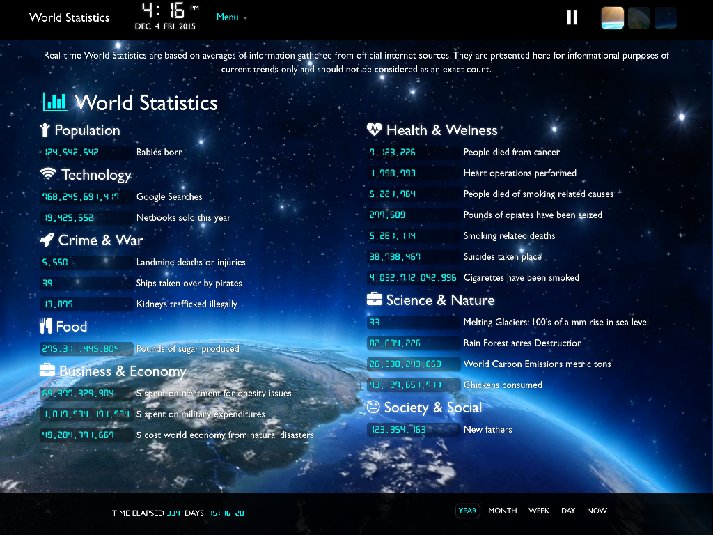World Statistics screenshot 6