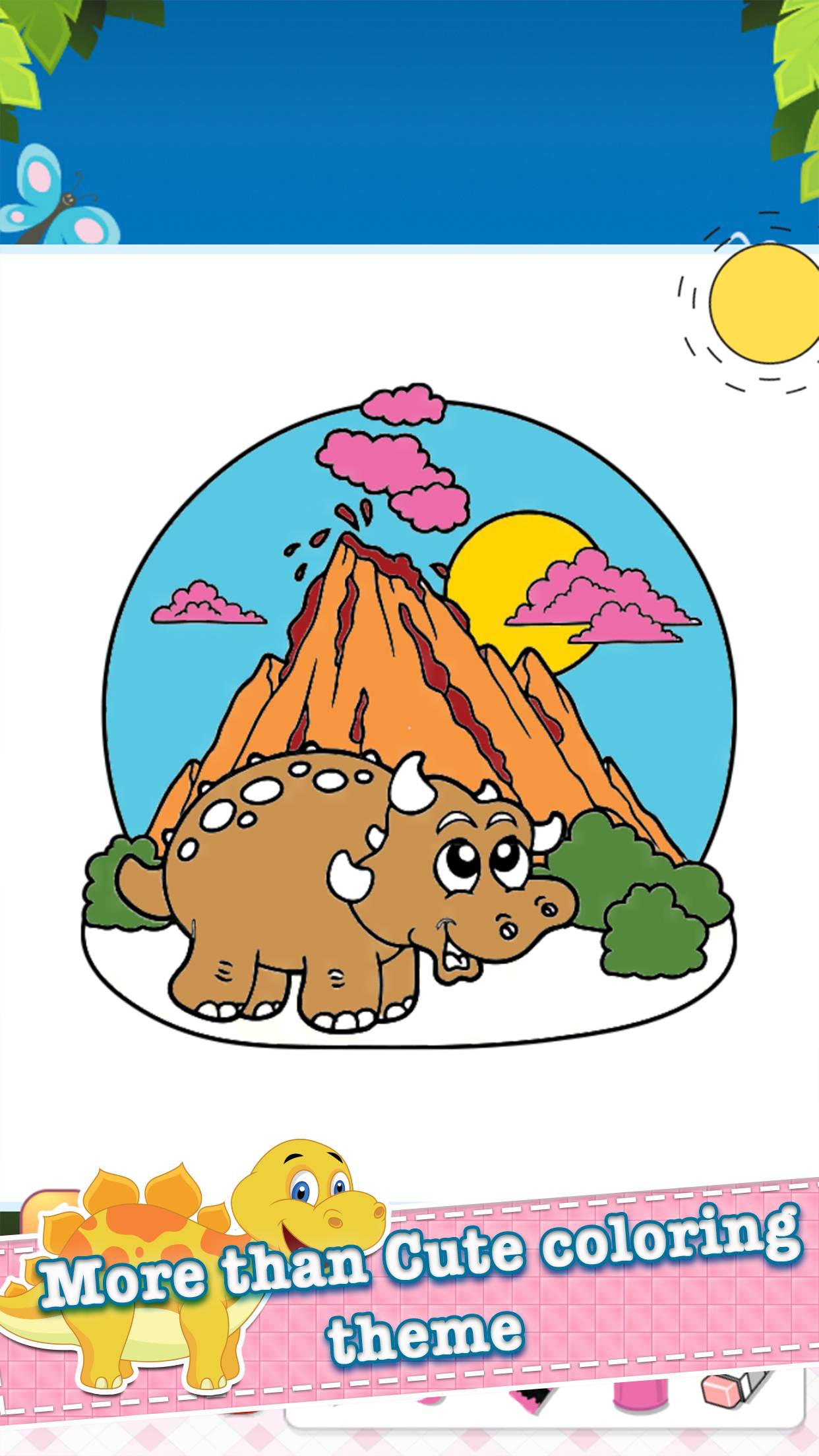 Dino Drawing Coloring Book Painting Pages screenshot 3