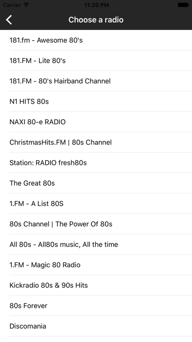 Screenshot #2 pour 80s Music & Songs- Internet Online Radio Stations