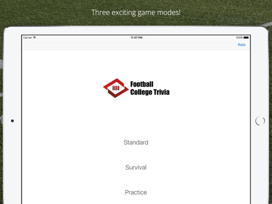 Football College Trivia iPad screenshot