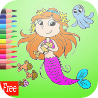 Games Princess Mermaid Coloring Book Art PadEasy painting for little kids