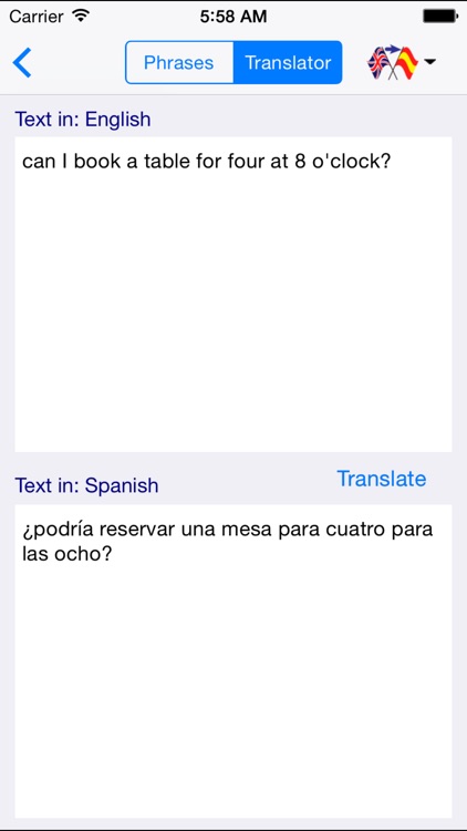 Spanish-English Restaurant Translator (Offline) screenshot-3