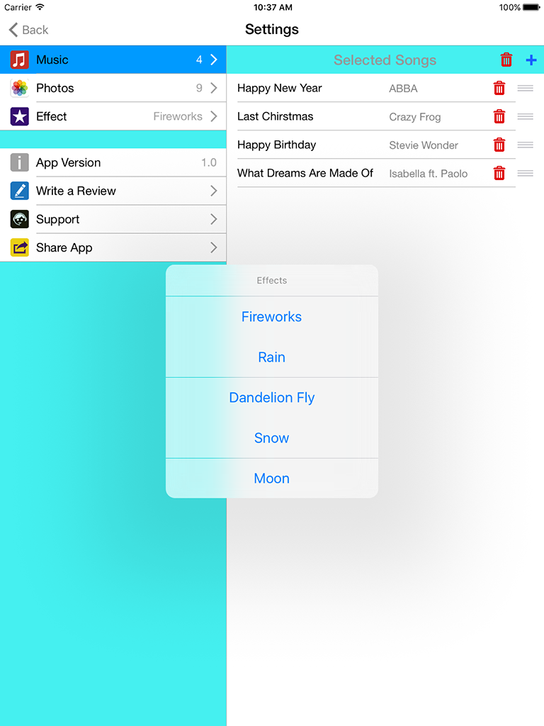 MS Fireworks - Music Player - Photo Slideshow