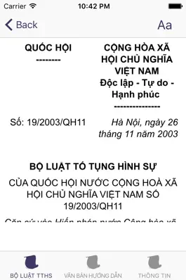 Game screenshot Bộ Luật Tố Tụng Hình Sự 2015 apk