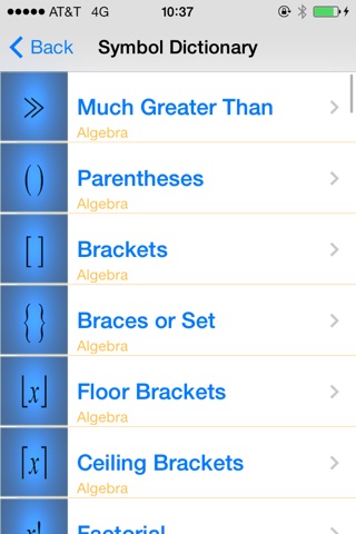 Math Symbols and Terms screenshot 2