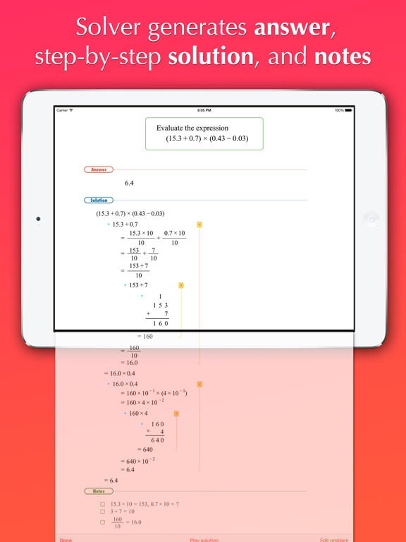 FX Math Junior Problem Solver iPad screenshot 3 - Education app