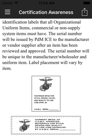 USMC Org Wear Guide screenshot 4