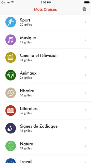 Capture d'écran de Mots Croisés · sur iPhone 2