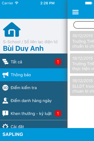 Sổ liên lạc điện tử Sschool screenshot 2