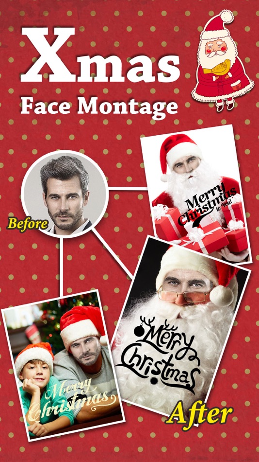 Xmas Face Montage Effects - Change Yr Face with Dozens of Elf & Santa Claus Looks - 1.0 - (iOS)