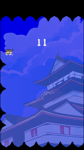 bouncy samurai - tap to make him bounce, fight time and don't touch the ninja shadow spikes iphone screenshot 2