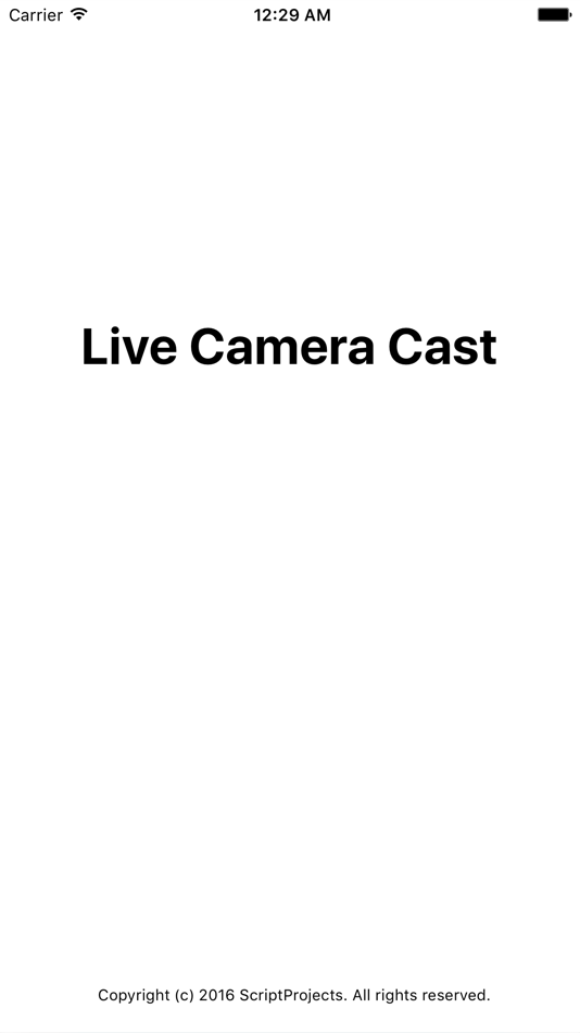 #1. Live Camera Cast (iOS) By: ScriptProjects