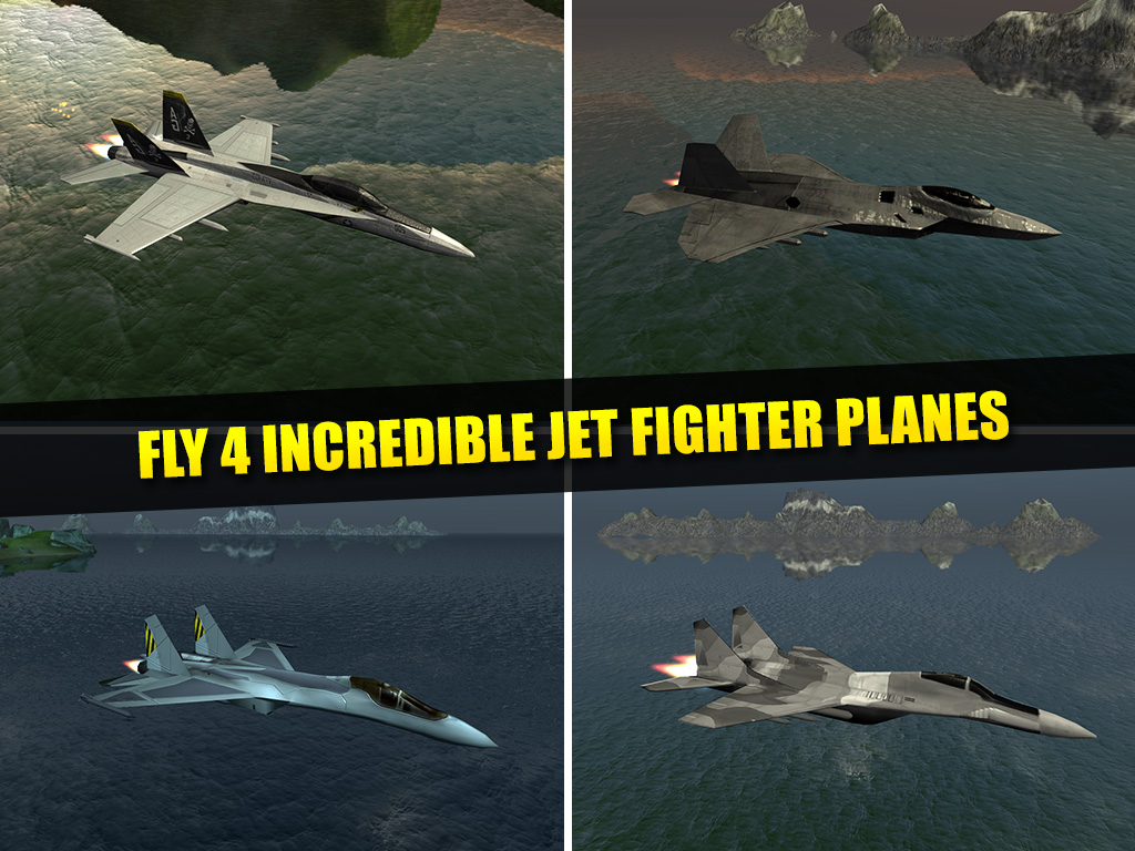 Jet Plane Fighter Pilot Flying Simulator Real War Combat Fighting Games